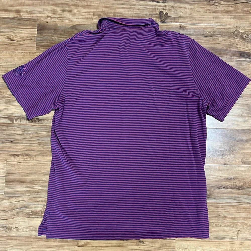 Polo Golf Ralph Lauren Men's Shirt XL Blue Pink Striped Pima Moisture Management